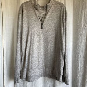 Greg Norman 1/4 Zip Pullover Mens Large Gray Long Sleeve Soft Thin Sweater Golf